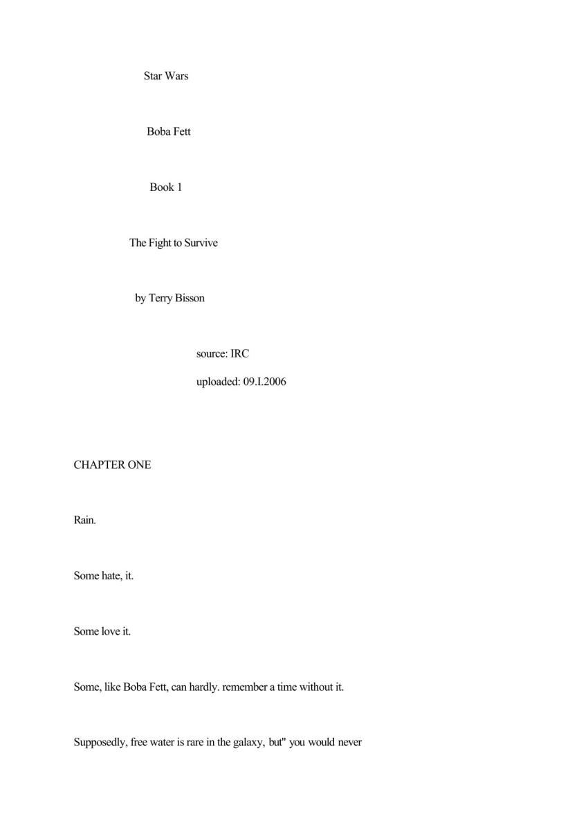 The Fight to Survive (by Terry Bisson)