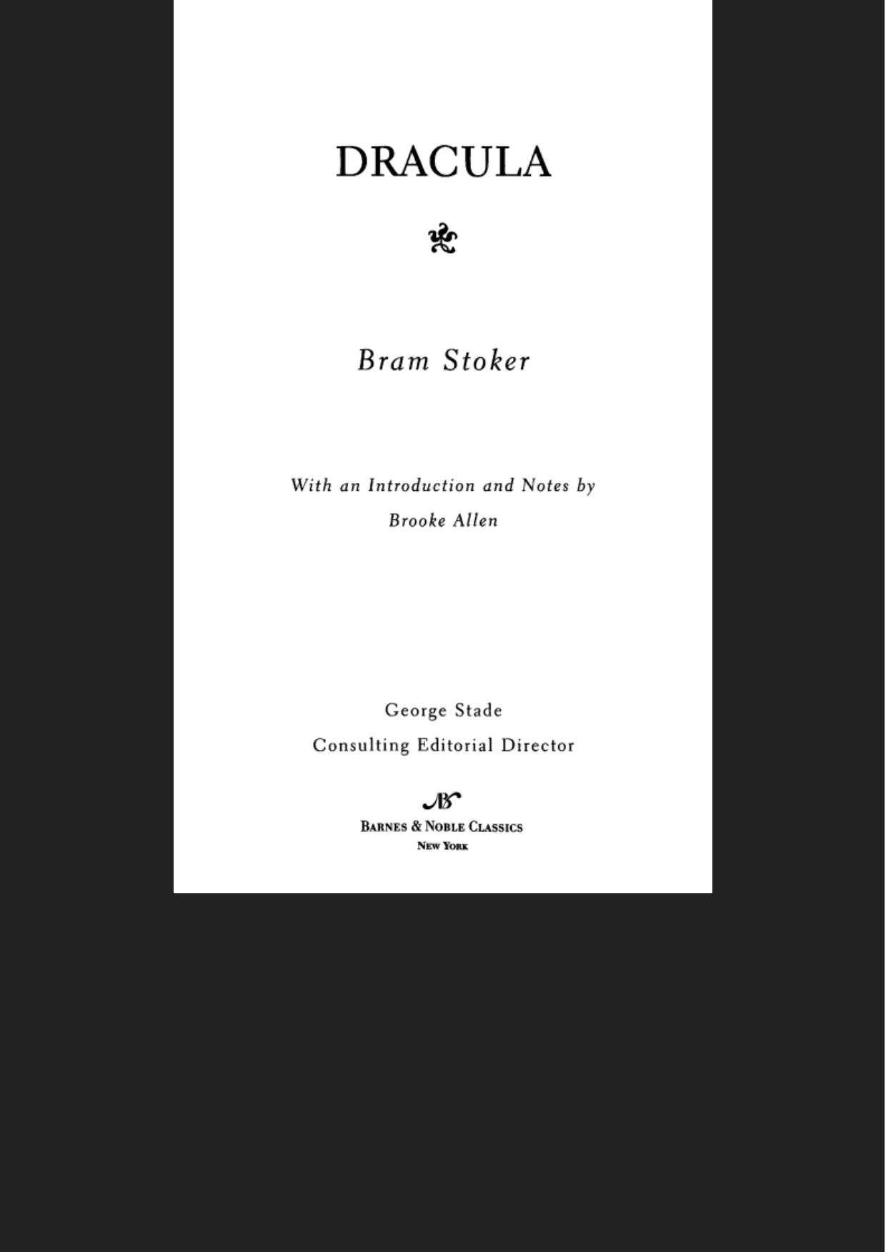 Dracula (Barnes & Noble Classics Series)