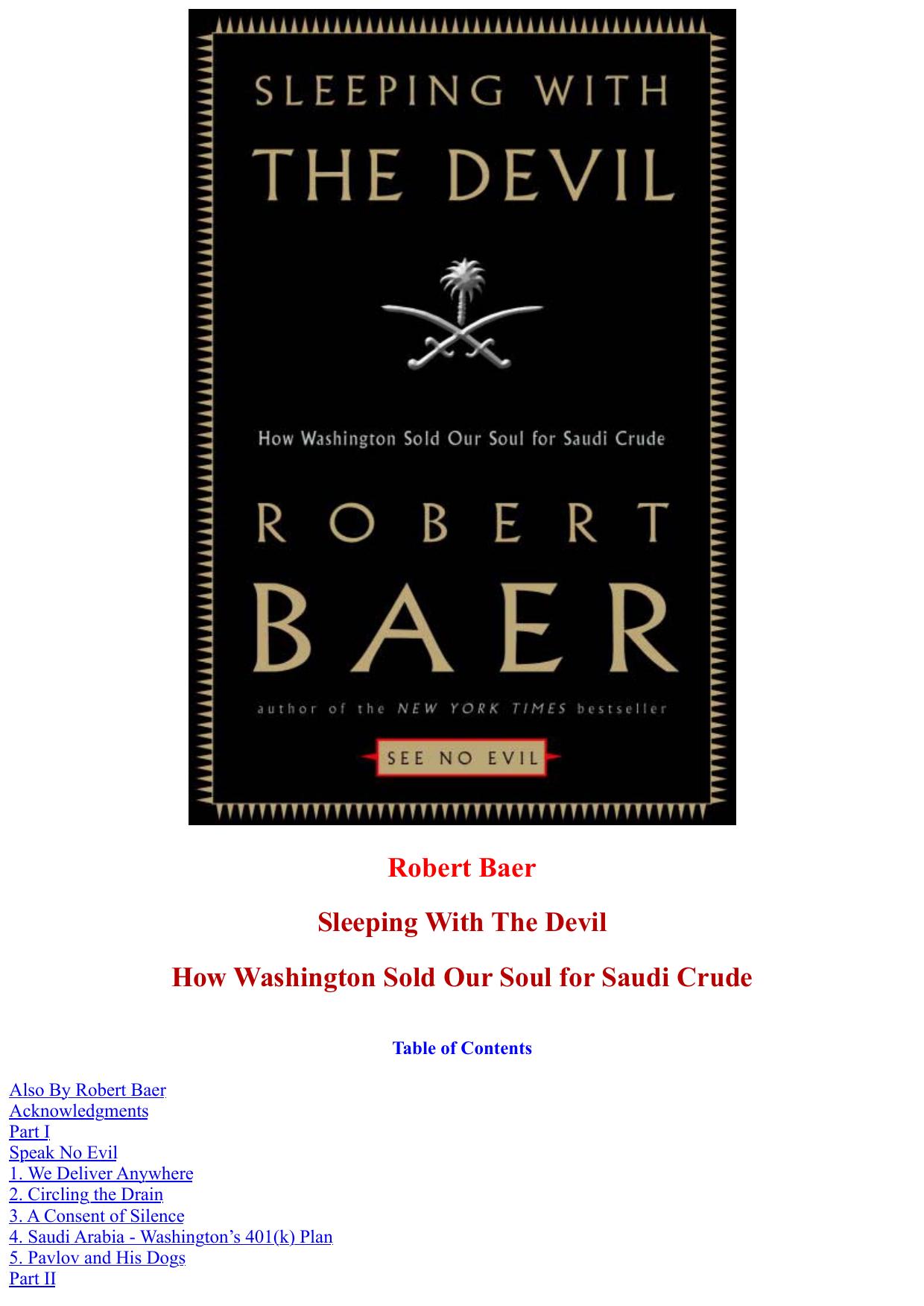 Sleeping With The Devil