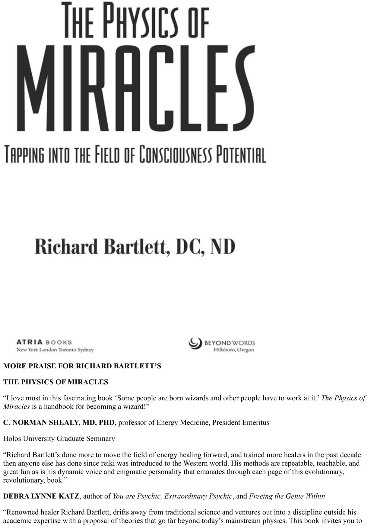 The Physics of Miracles