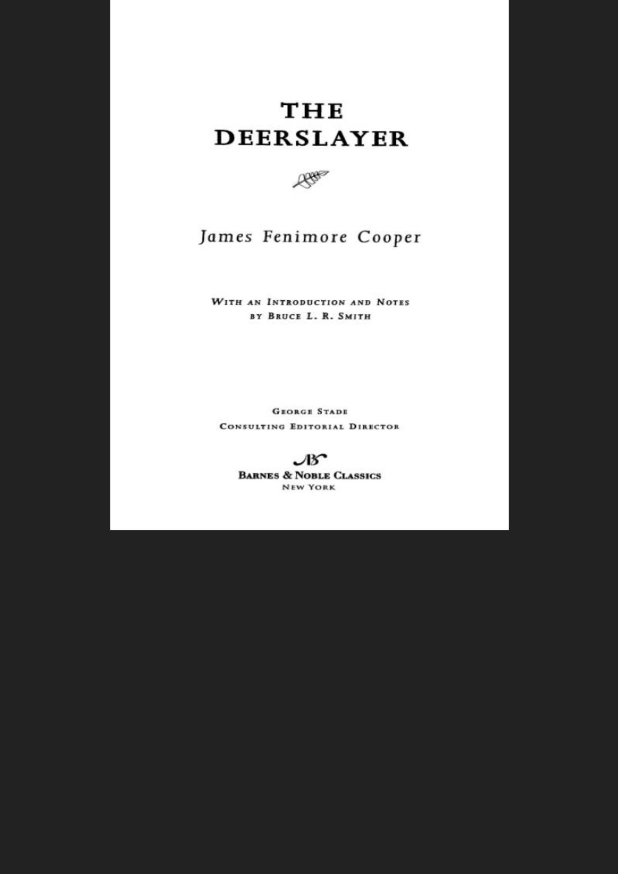 Deerslayer (Barnes & Noble Classics Series)
