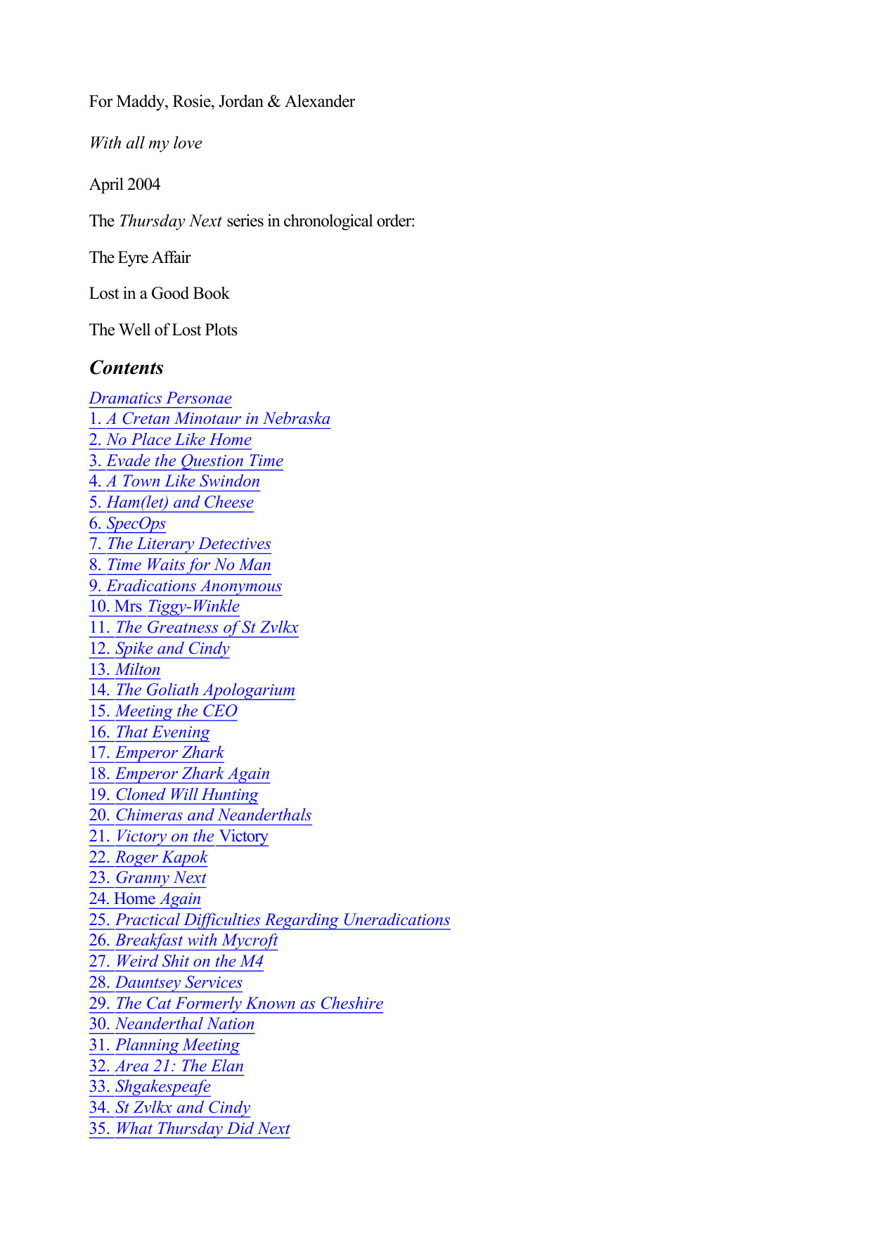 Jasper Fforde - Thursday Next 4