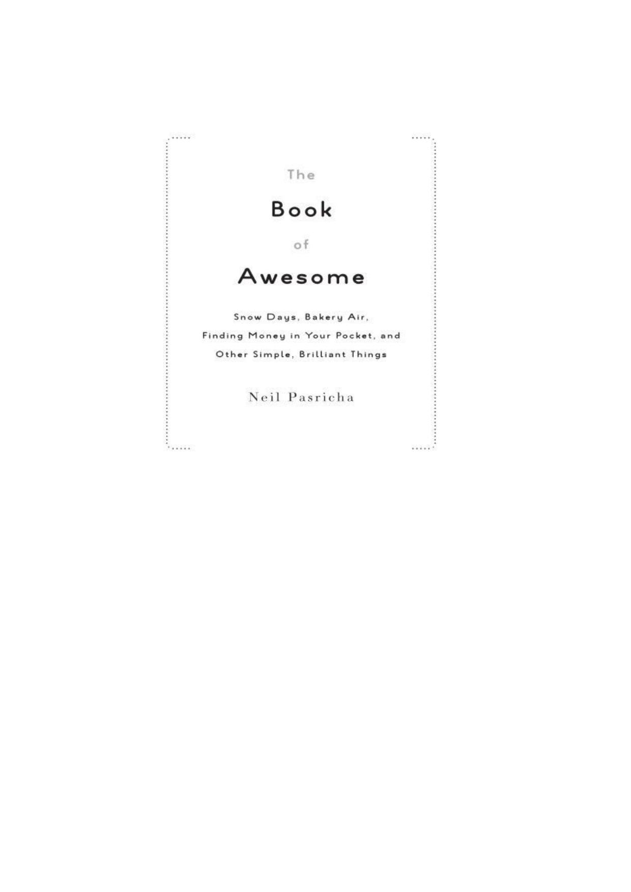 The Book of Awesome