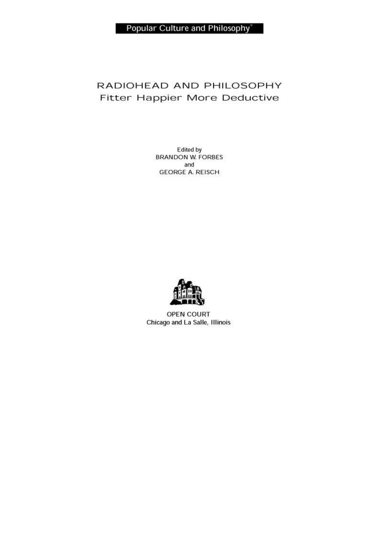 Radiohead and Philosophy