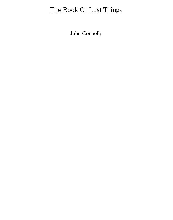 The Book Of Lost Things